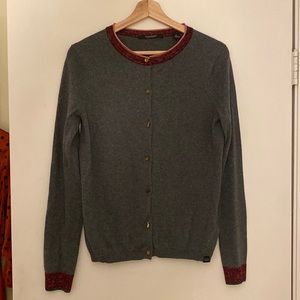 Scotch and soda grey nautical button cardigan size medium